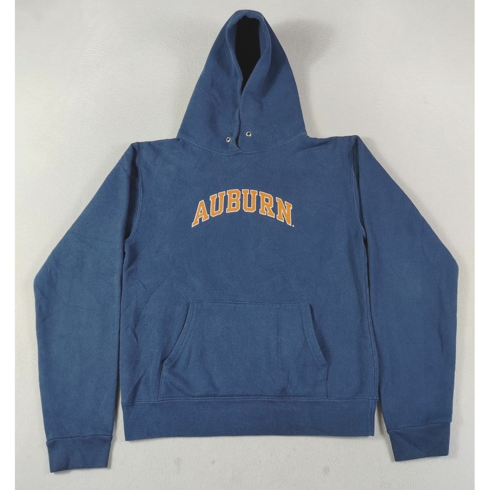 Vintage Auburn Tigers Hoodie Mens Small Blue NCAA Football The Cotton Exchange